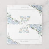 Baby Blauw Bloemen Prinses Carriage Quinceanera 16 Plaatskaartje (Buitenkant ongevouwen)