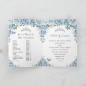 Baby Blauw Bloemen Quinceanera Bruin Prinses Evene Programma (Binnen)