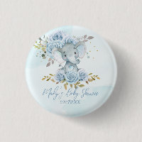Baby Blauw Bloemen Schattige Olifant Boy Baby show