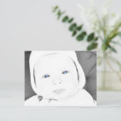 Baby blauw briefkaart (Staand voorkant)