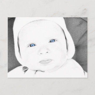 Baby blauw briefkaart