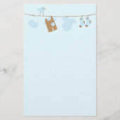 Baby (blauw) briefpapier (Voorkant)