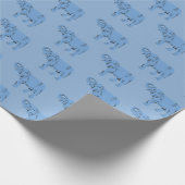 Baby Blauw Dierenprint inpakpapier (Hoek)