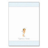 Baby Blauw Doop Tented Table Kaarten (Voorkant)