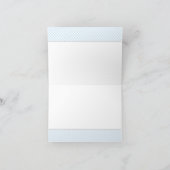 Baby Blauw Doopsel Dank u kaarten (Binnen)