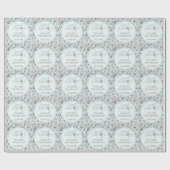 Baby Blauw Eerste 1e Verjaardag Snoep Thema Cadeaupapier (Vlak)