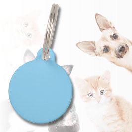 Baby Blauw Effen Kleur | Klassiek | Elegant Huisdierpenning