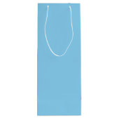 Baby Blauw Effen Kleur | Klassiek | Elegant Wijn Cadeautas (Achterkant)