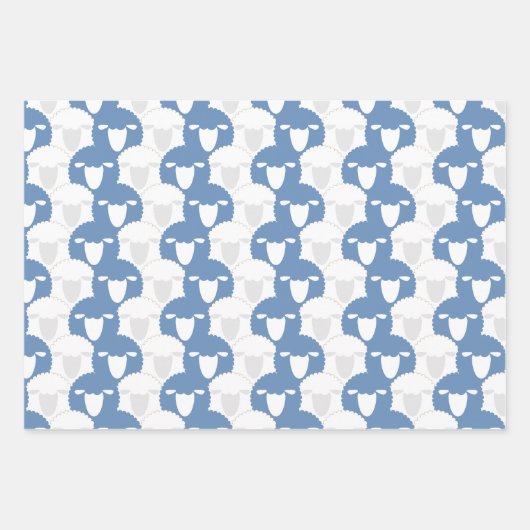 Baby Blauw Eid Adha Mubarak Kaaba Schaap Patroon Inpakpapier Vel (Voorkant 3)