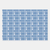 Baby Blauw Eid Adha Mubarak Kaaba Schaap Patroon Inpakpapier Vel (Voorkant)