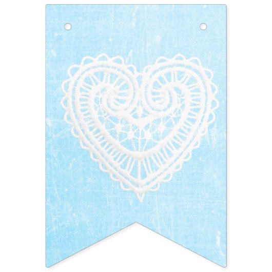  Baby Blauw en Roze Shabby Garland Vlaggen Vlaggetjes (Tweede vlag)