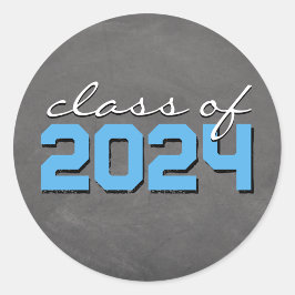 Baby Blauw en Wit Chalkboard Afstuderen Stickers