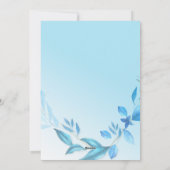 Baby Blauw en Wit Eenvoudige huwelijksuitnodiging Feestdagenkaart (Achterkant)