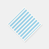 Baby Blauw en Wit Groot Verticaal Streepjesdocumen Servet (Hoek)