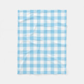 Baby Blauw en Wit Grote Grootte Gingham Checks Fleece Deken (Voorkant)