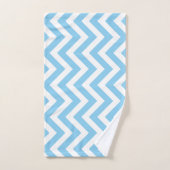 Baby Blauw en Wit Grote Vert. Chevron strepen Bad Handdoek (Handdoek)