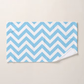 Baby Blauw en Wit Grote Vert. Chevron strepen Bad Handdoek (Handdoek)