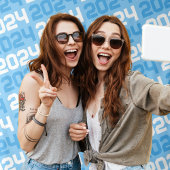 Baby blauw en wit klasse van elk jaar Afstuderen Wandkleed