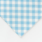 Baby Blauw en Wit Kleine Diagonaal Gingham Checks Fleece Deken (Hoek)