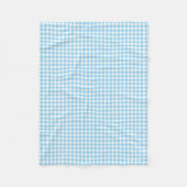 Baby Blauw en Wit Kleine Grootte Gingham Checks Fleece Deken (Voorkant)