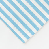 Baby Blauw en Wit Kleine Grootte Verticale Strepen Fleece Deken (Hoek)