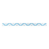 Baby Blauw en Wit Medium Horiz. Chevron Ribbon Satijnen Lint (Voorkant)