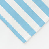 Baby Blauw en Wit Medium Size Verticale Stripes Fleece Deken (Hoek)