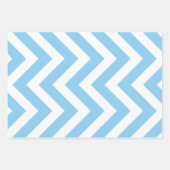 Baby Blauw en Wit Verschillende Maten Vert. Chevro Inpakpapier Vel (Voorkant)