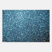 Baby blauw faux glitter schittert inpakpapier vel (Voorkant 2)