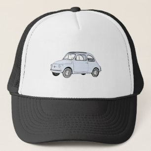 Baby Blauw Fiat 500 de Tekening van de Stijl van Trucker Pet