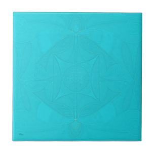 Baby Blauw fractal tegel Stuk 2 van 6 Tegeltje