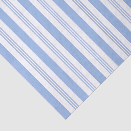 Baby blauw gestreept weefsel papier (Detail)