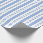 Baby Blauw Gestreepte Wrapping Paper Roll Cadeaupapier (Hoek)