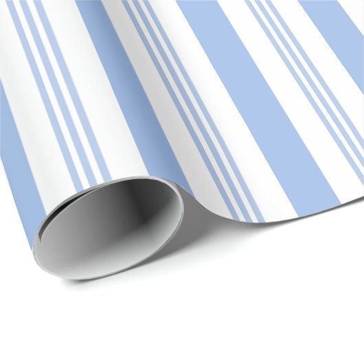 Baby Blauw Gestreepte Wrapping Paper Roll Cadeaupapier (Rol Hoek)