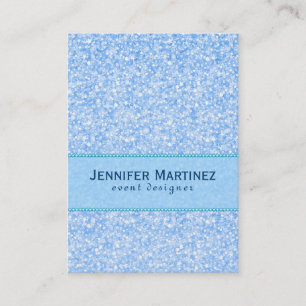 Baby Blauw Glitter En Sparkles Patroon Visitekaartje