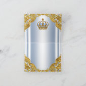 Baby Blauw Goud Prince Baby shower Bedankt Kaarten (Binnen)