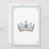 Baby Blauw Goud Sneaker Bal Verjaardagsfeest Kaart (Achterkant)