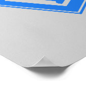 Baby Blauw Hout Alfabet Kubus Blokken Poster (Hoek)