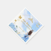 Baby Blauw Jurk Prinses Quinceañera Party Servet (Hoek)
