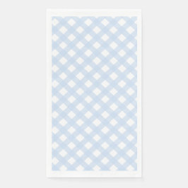 Baby Blauw Land Stijl Gingham Patroon Servet