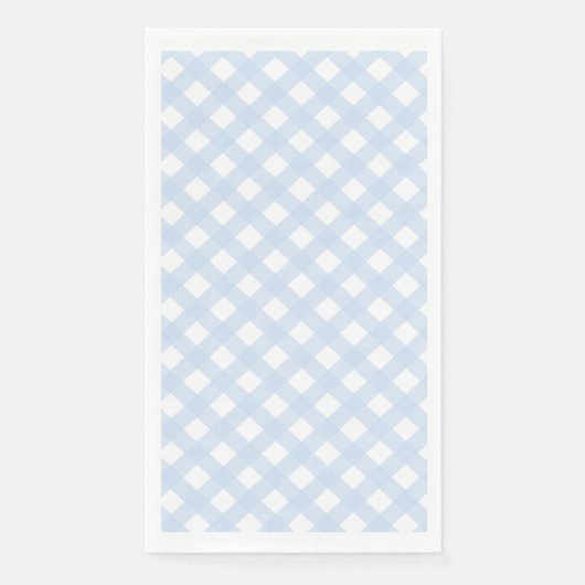 Baby Blauw Land Stijl Gingham Patroon Servet (Voorkant)