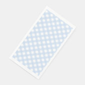 Baby Blauw Land Stijl Gingham Patroon Servet (Hoek)