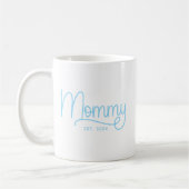 Baby Blauw Monoline Mama Foto Koffiemok (Links)