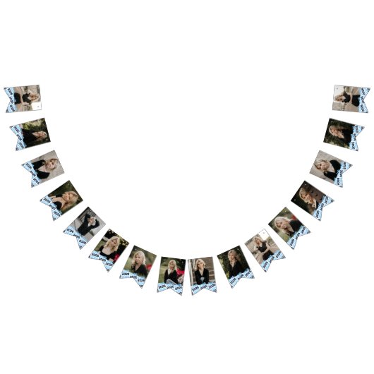 Baby Blauw Navy 16 Foto Afstuderen Hangende Banner (Alle)