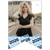 Baby Blauw Navy 16 Foto Afstuderen Hangende Banner (Eerste vlag)