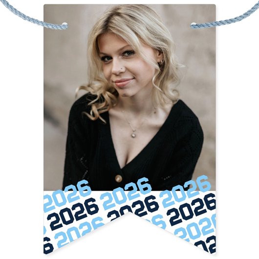 Baby Blauw Navy 16 Foto Afstuderen Hangende Banner