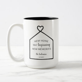 Baby Blauw Nieuw Huis Gepersonaliseerd Tweekleurige Koffiemok