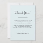 Baby Blauw Ombre Zilveren bruiloft Bedankkaart (Achterkant)