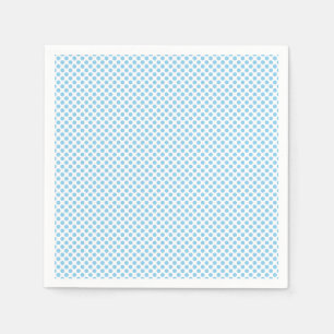 Baby Blauw op Wit Klein Grootte Polka Dots Papier Servet