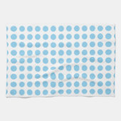 Baby Blauw op Witte Grote Grootte Horiz. Polka Dot Theedoek (Horizontaal)
